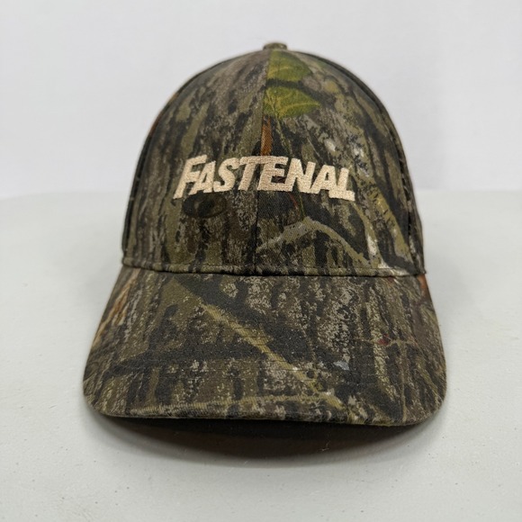 Fastenal Baseball Hat Mens OSFM‎ Camo Embroidered Logo Adjustable Strap